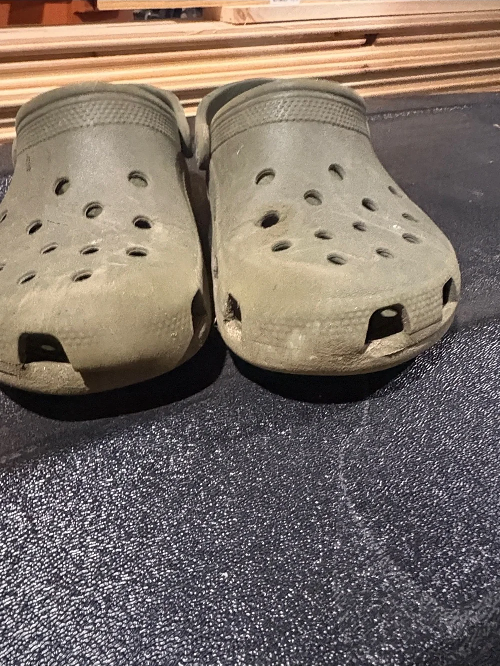 CROCS Kids Olive Green Classic Clog